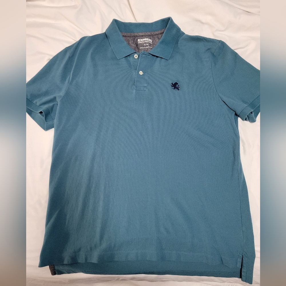 XL Men's Express teal polo